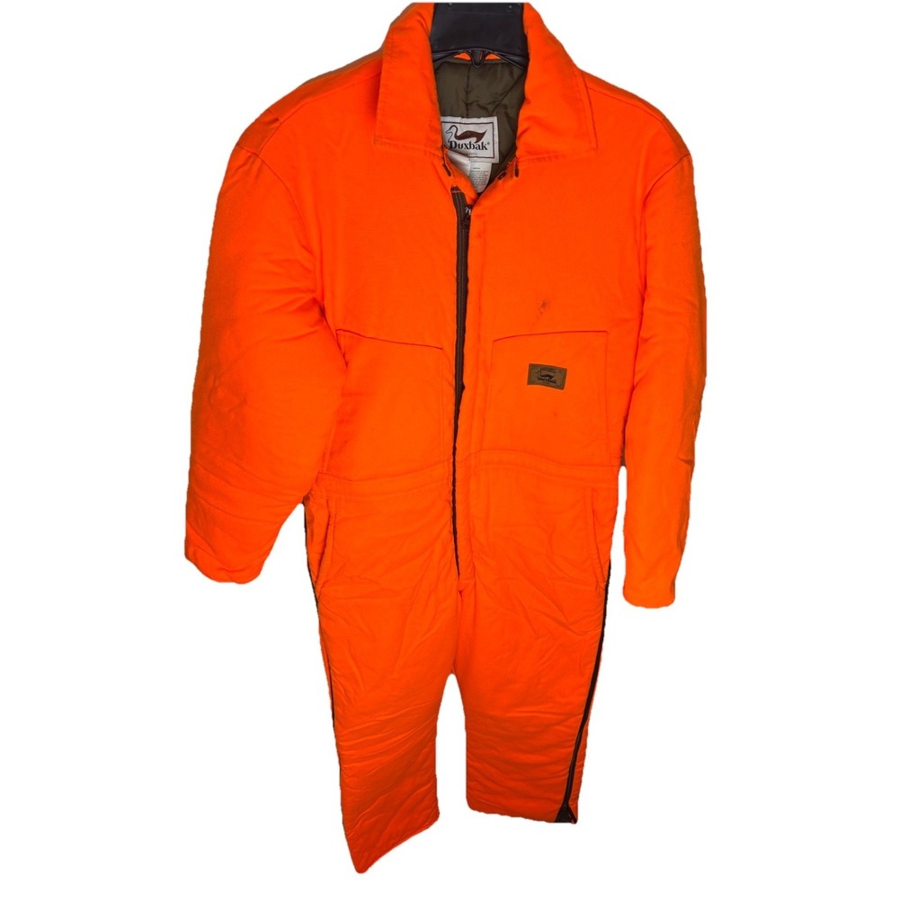 Duxbak blaze orange Insulated Coveralls USA Made Men Sz LG Reg